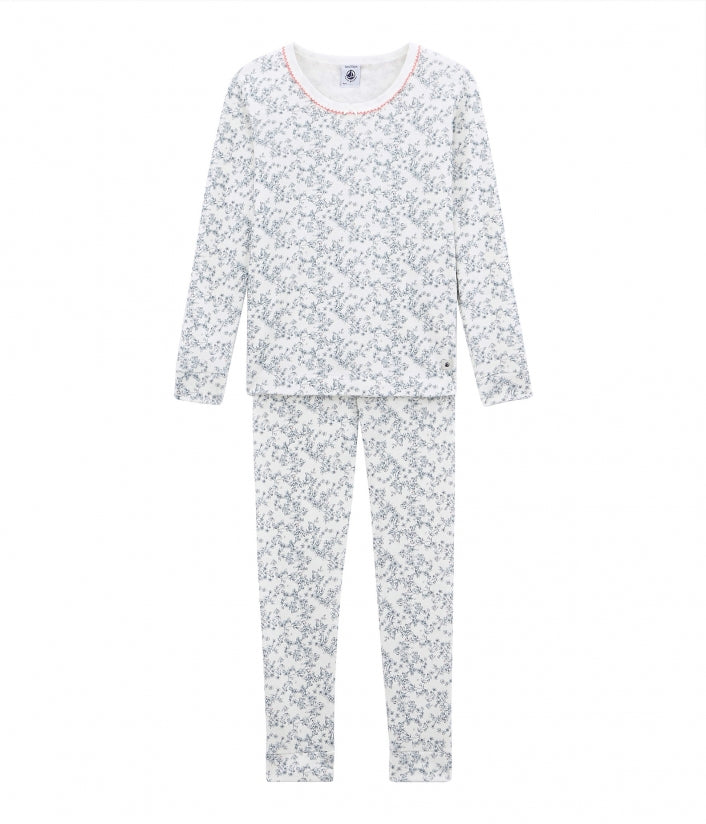 Petit Bateau Little girl's fitted pyjamas Flowers