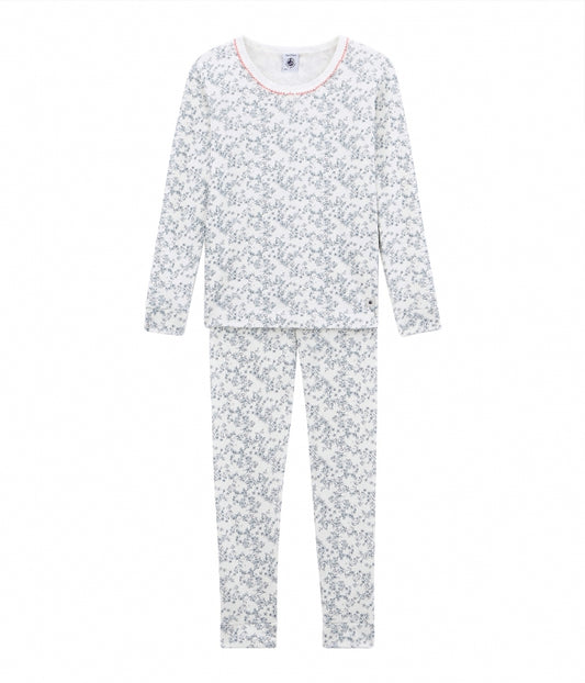 Petit Bateau Little girl's fitted pyjamas Flowers
