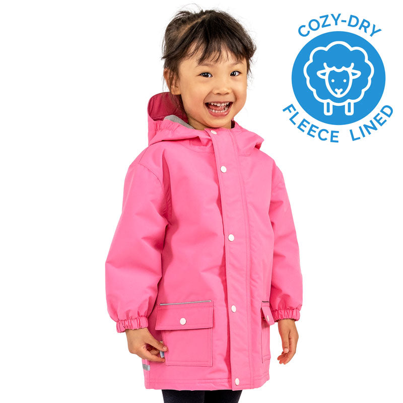 Kids fleece hotsell lined rain jacket