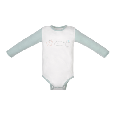 Nest Designs Organic Cotton Long Sleeve Onesie Royal Pig