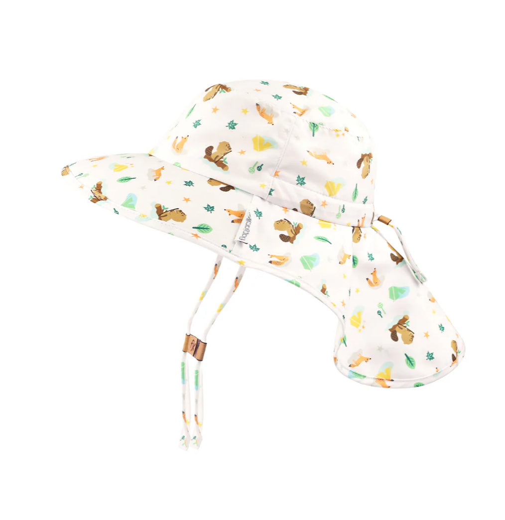 Sun Hat with Neck Cape - Beaver