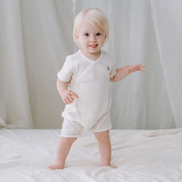 Organic Cotton Basics Short Sleeve Kimono Romper (2 Pack)