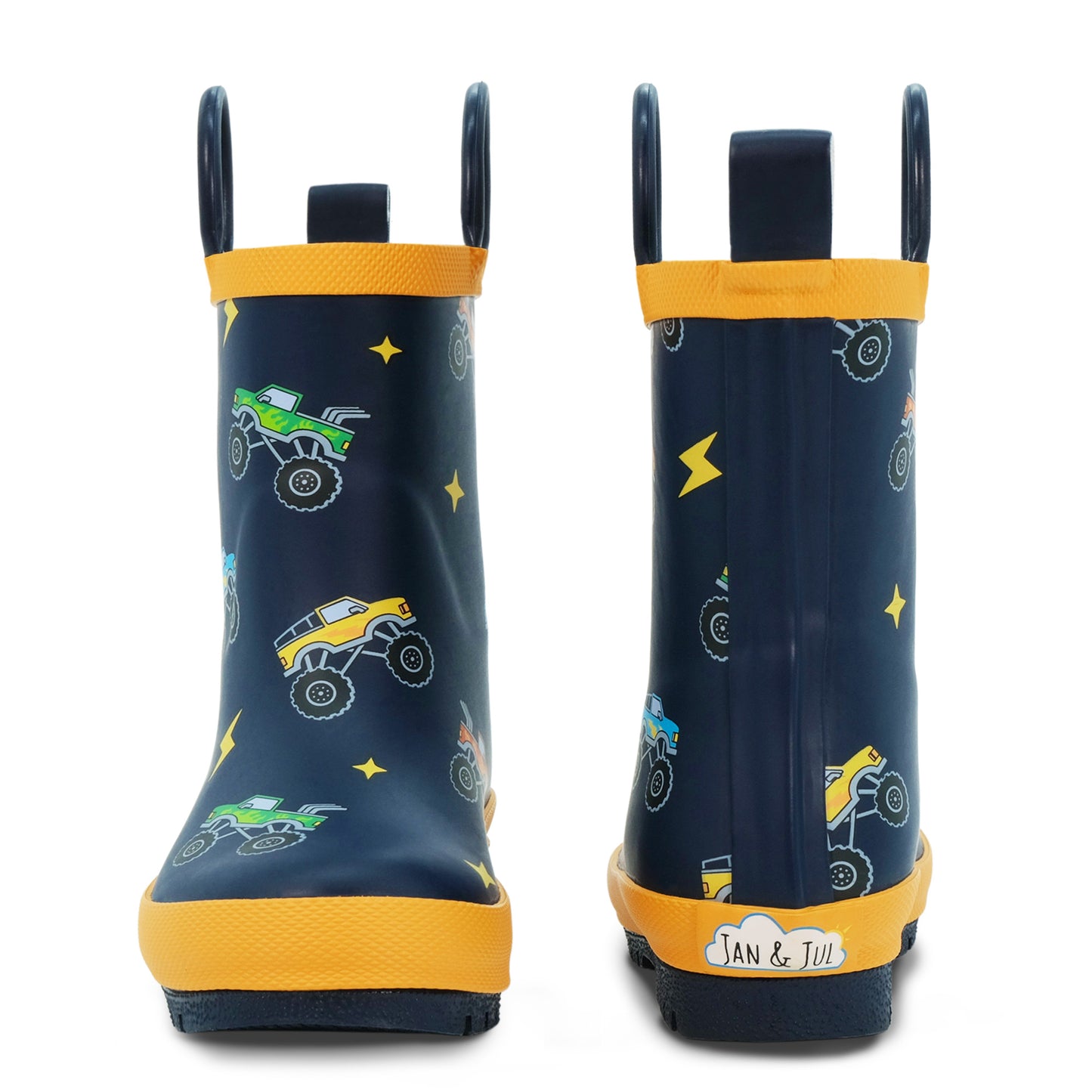 Kids Rubber Rain Boots | Big Trucks