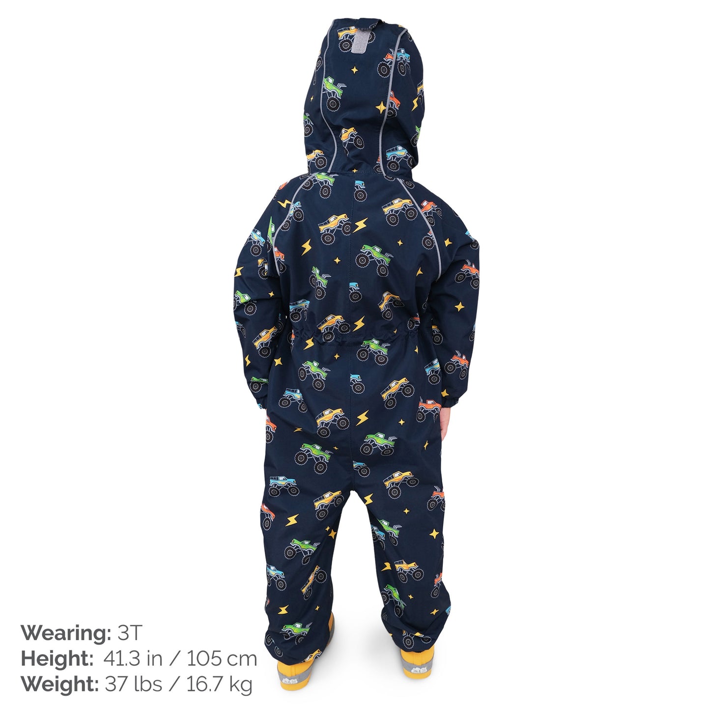 Kids Fleece Lined Rain Suits | Big Trucks