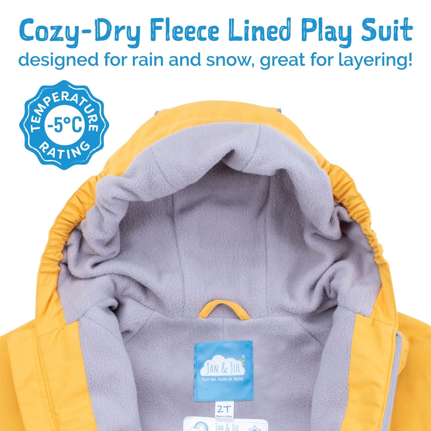 Kids Fleece Lined Rain Suits | Big Trucks