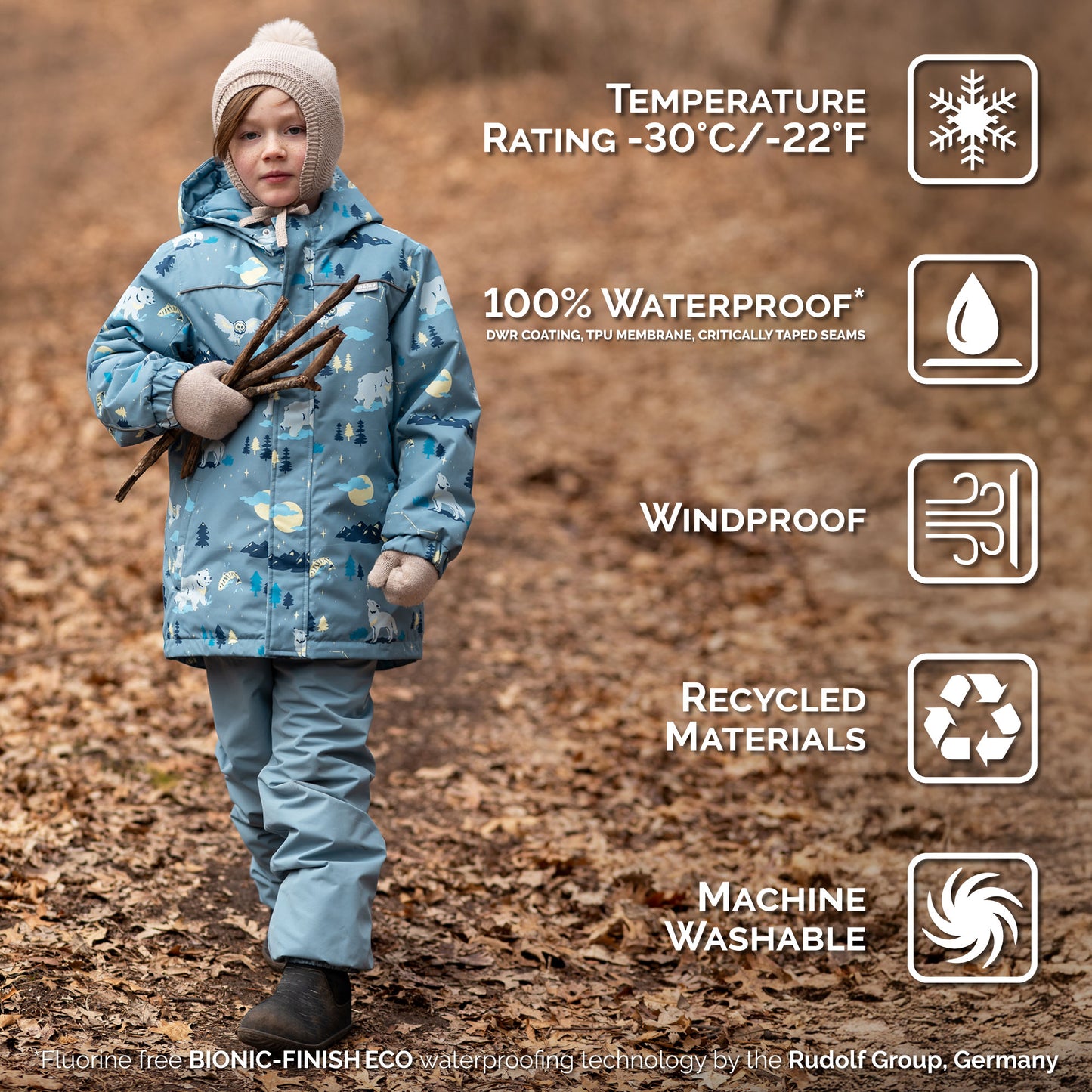 Kids Ski Jacket | Wolf and Bear