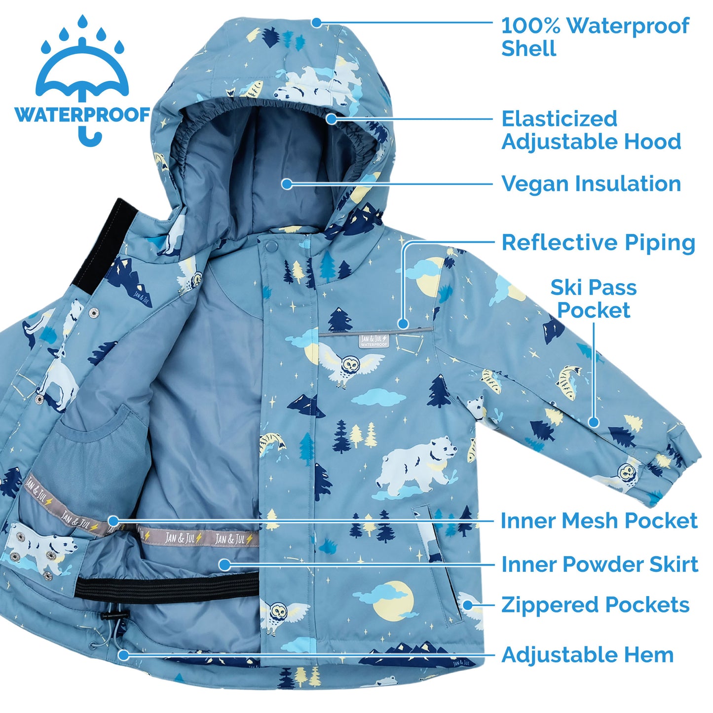 Kids Ski Jacket | Wolf and Bear
