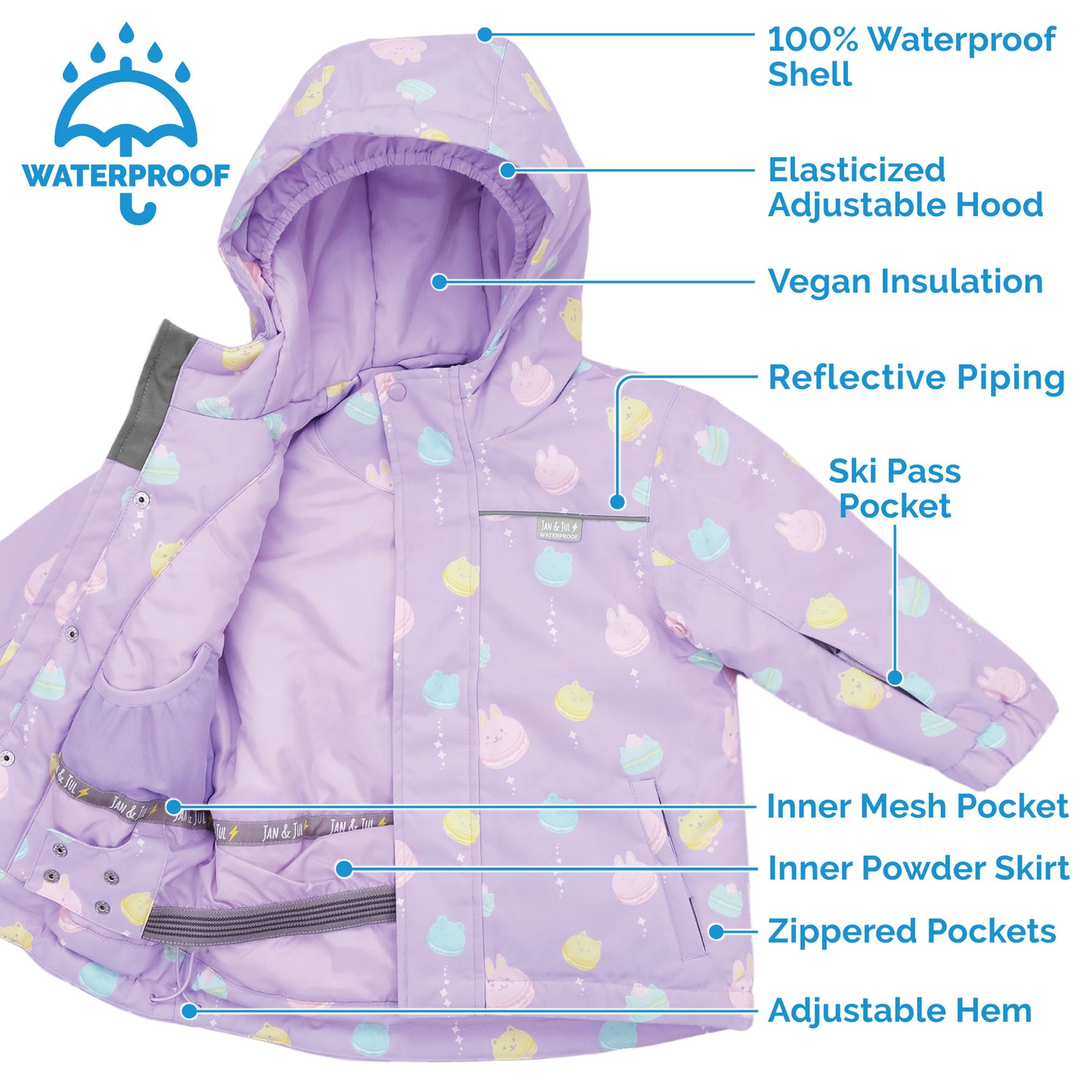 Kids Ski Jacket | Macarons
