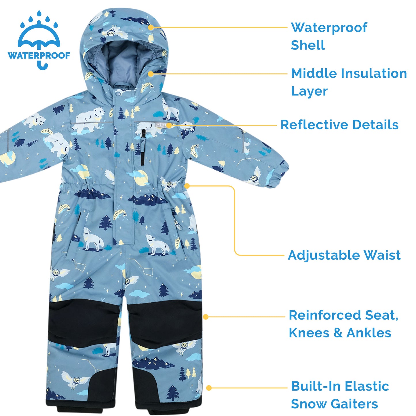 Kids Waterproof Snowsuit | Macarons