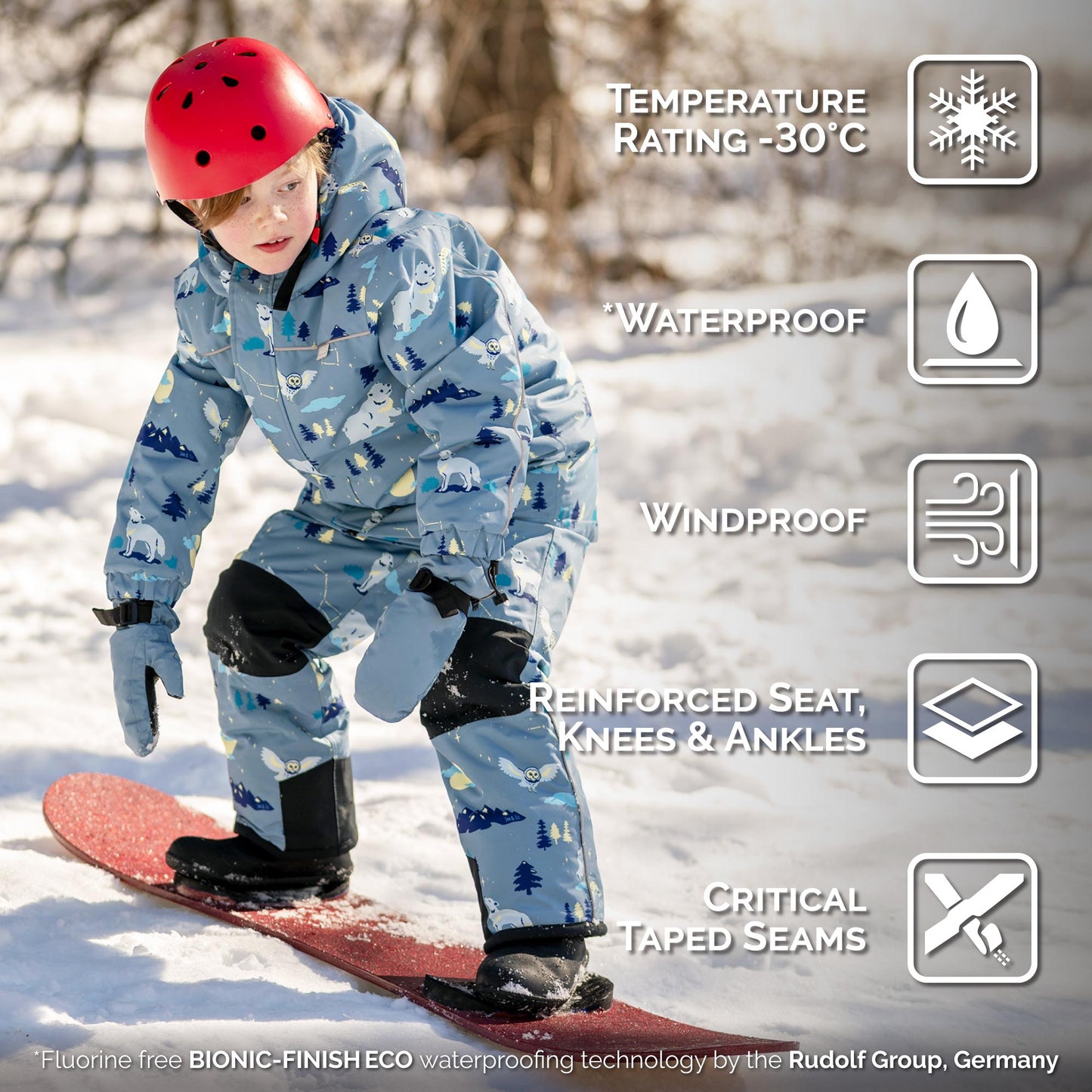 Kids Snow Overalls | Wolf and Bear