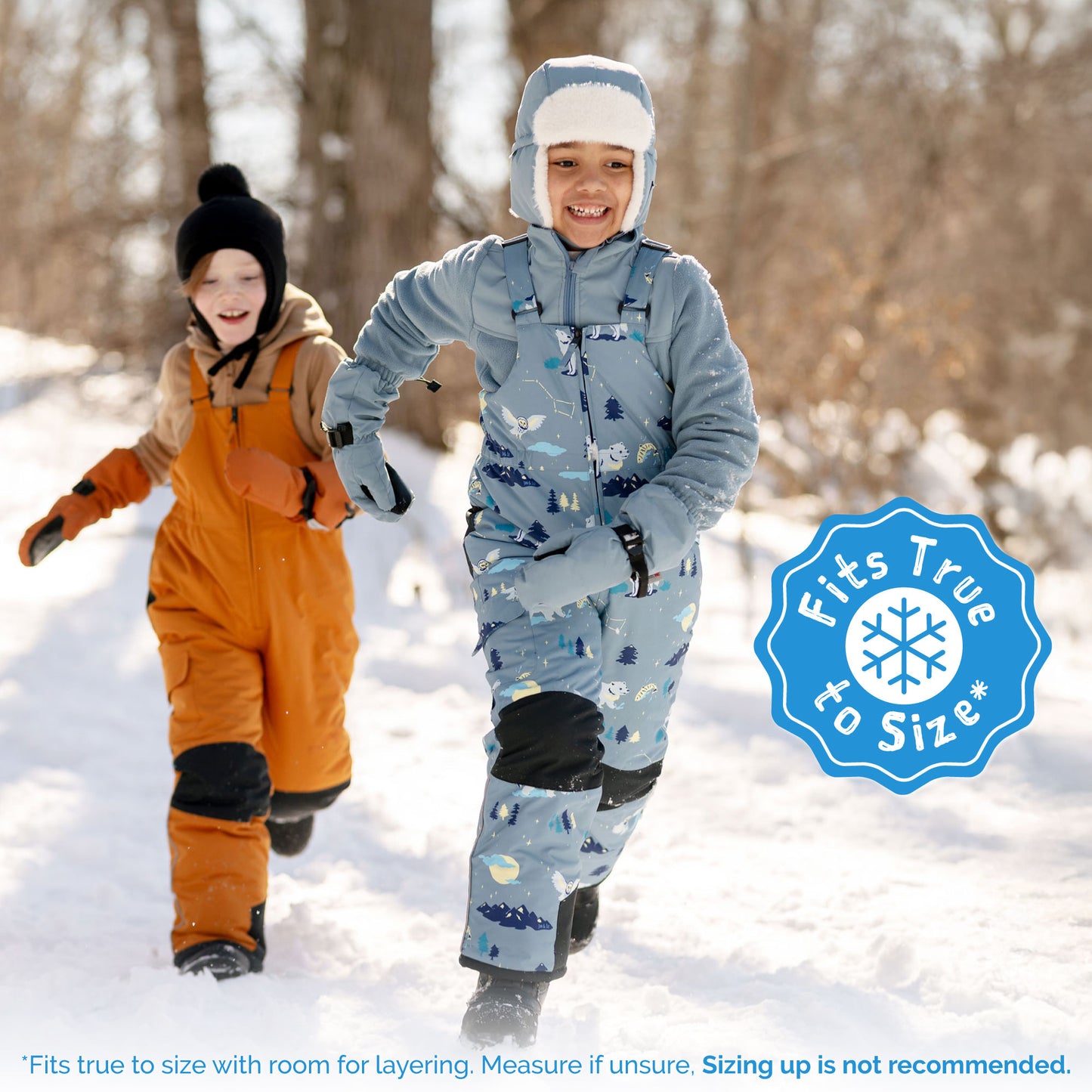 Kids Snow Overalls | Wolf and Bear
