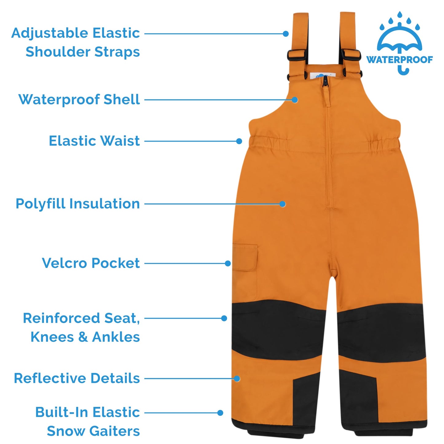 Kids Snow Overalls | Cinnamon