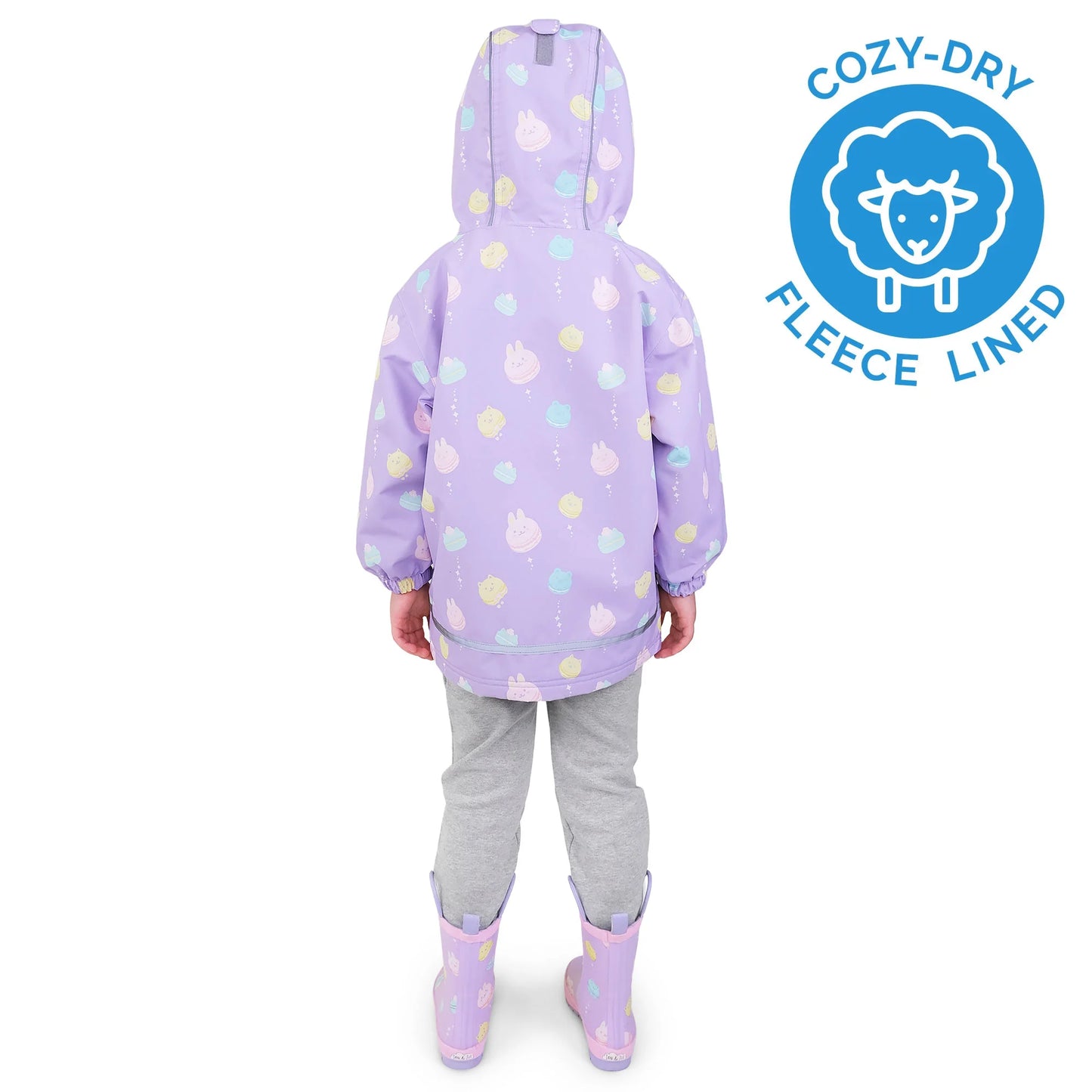 Kids Fleece Lined Rain Jackets | Macarons