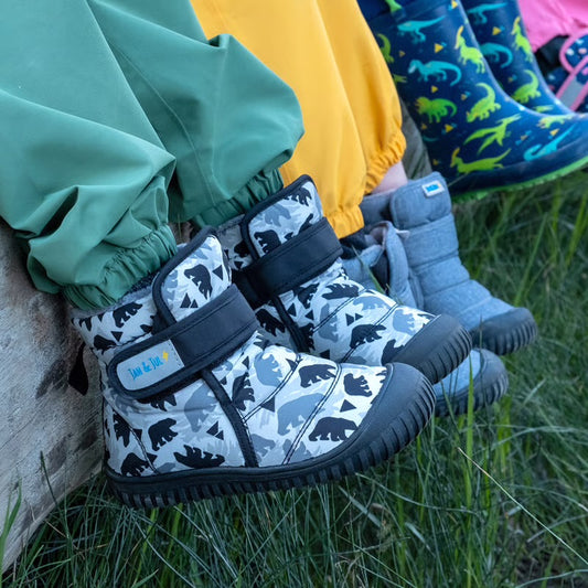 Kids Insulated Ankle Boots | Navy Forest