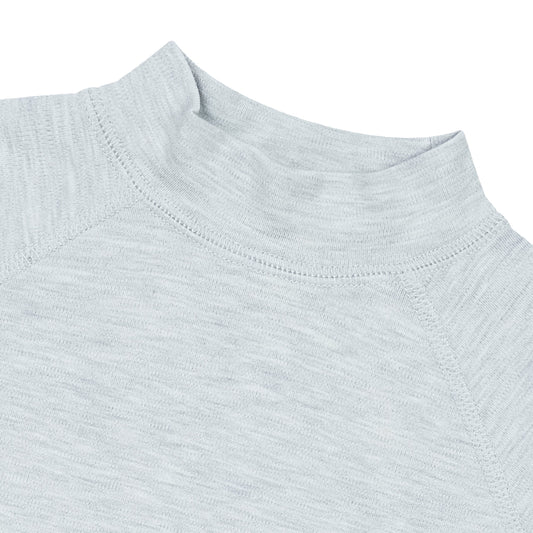 Tanboocel Basics Mock Neck Long Sleeve Shirt – Grey Dawn