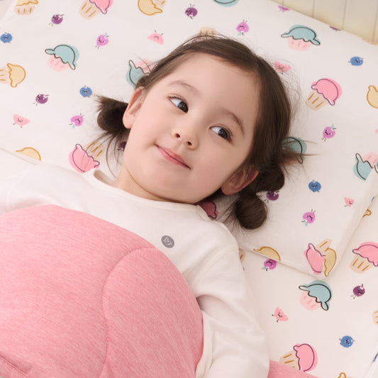 Bamboo Cotton Jersey Nook Toddler Pillow with Pillowcase – Muffin Man