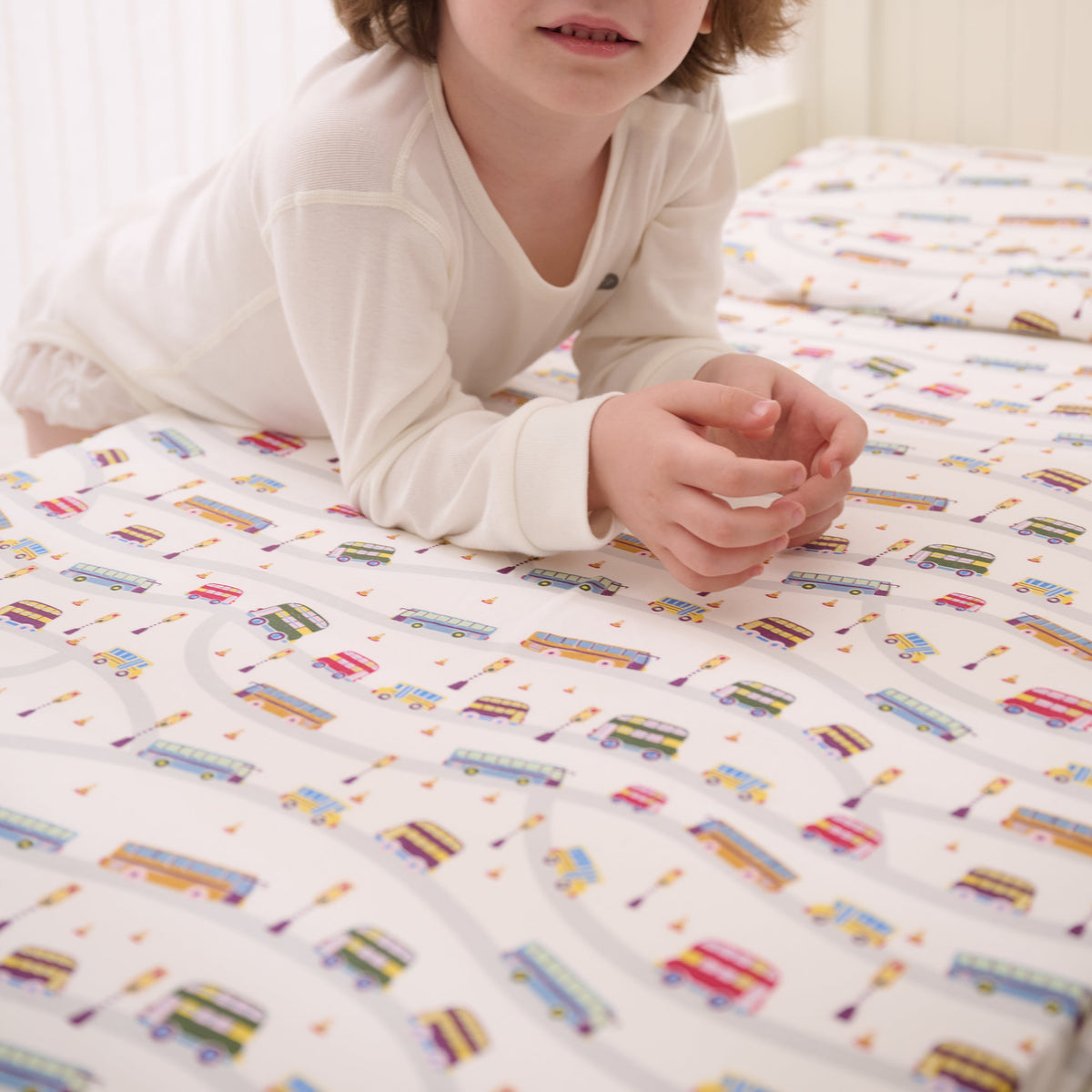 Bamboo Cotton Jersey Nook Twin Fitted Sheet – Wheels On The Bus
