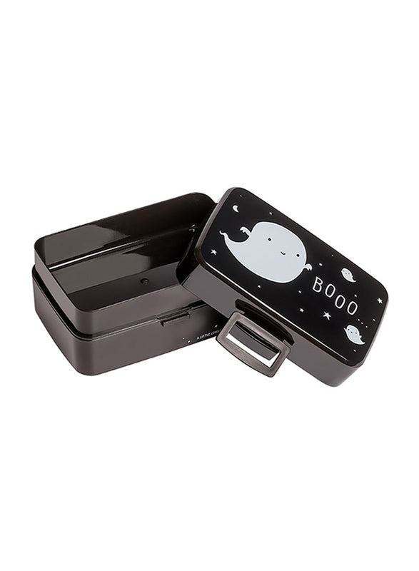 A Little Lovely Company Ghost PP Plastic Lunch Box, 800ml, Black - Hello Kids Baby Store