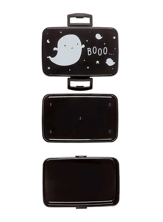 A Little Lovely Company Ghost PP Plastic Lunch Box, 800ml, Black - Hello Kids Baby Store