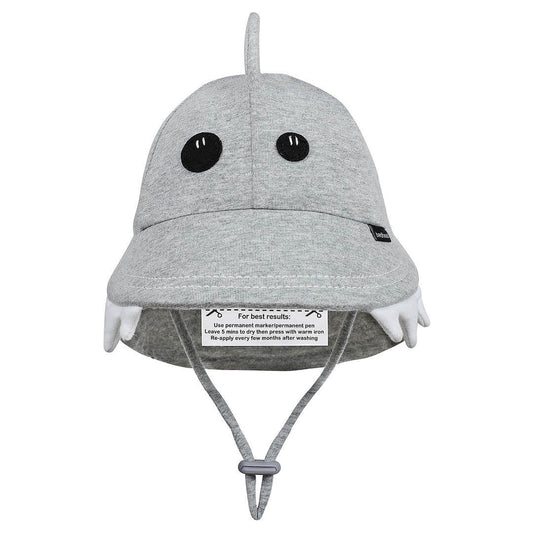 Legionnaire Flap Sun Hat - Shark - Grey Marle - Hello Kids Baby Store