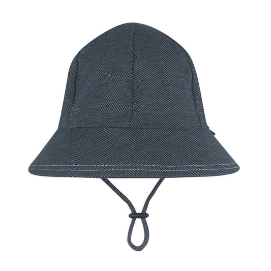 Ponytail Bucket Sun Hat - Denim - Hello Kids Baby Store