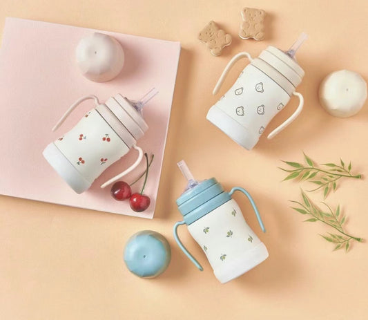 Grosmimi Stainless Straw Cup 300ML - Hello Kids Baby Store