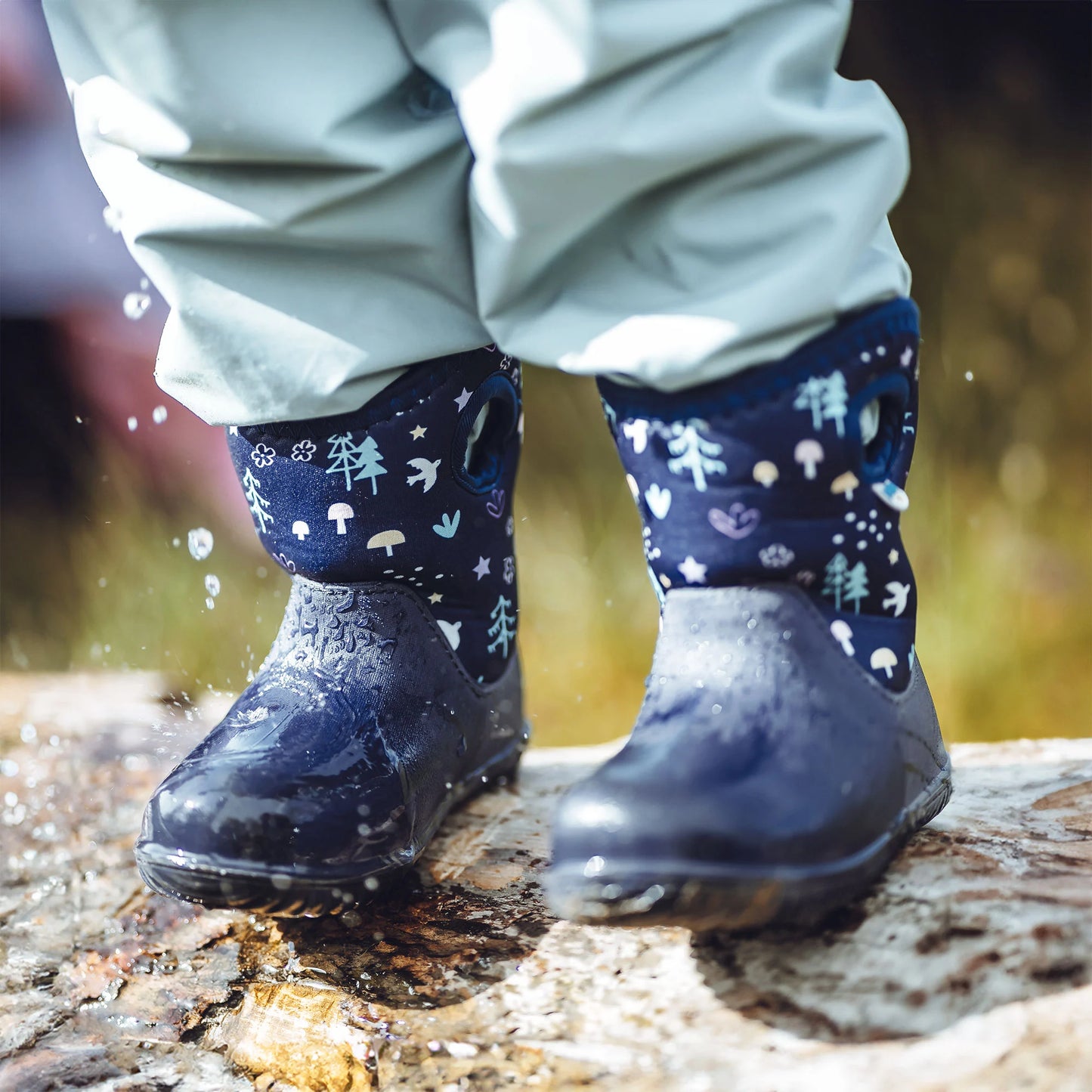 Kids Lite Waterproof Boots | Navy Forest - Hello Kids Baby Store