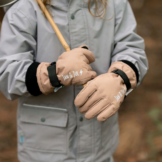 Kids Waterproof Gloves | Soft Brown - Hello Kids Baby Store