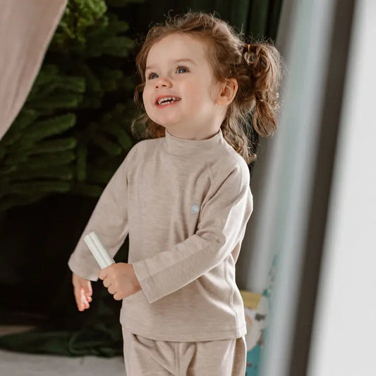 Basics Mock Neck Long Sleeve Shirt - Hello Kids Baby Store