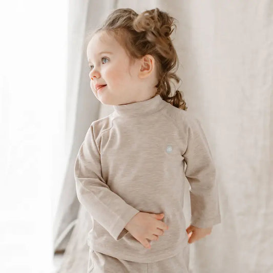 Basics Mock Neck Long Sleeve Shirt - Hello Kids Baby Store