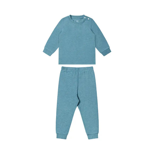 Two-Piece PJ Set (Tanboocel) - Pantone Storm Blue - Hello Kids Baby Store