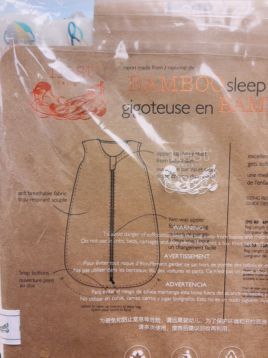 NEST DESIGNS BAMBOO SLEEVELESS SLEEP BAG 0.6 TOG - Peacock Paradise - Hello Kids Baby Store