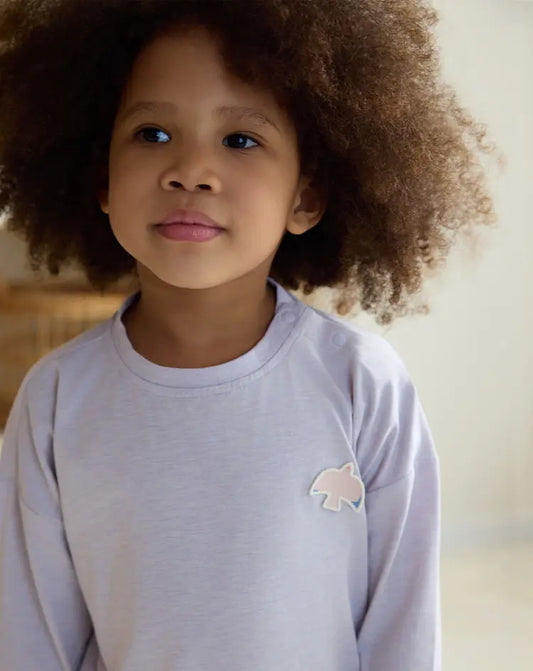 Avocado Bamboo Long Sleeve Tee-Lavender Blue - Hello Kids Baby Store