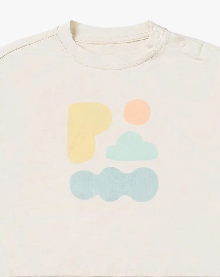 French Terry Drop Shoulder Long Sleeve Sweatshirt-Jet Stream - Hello Kids Baby Store