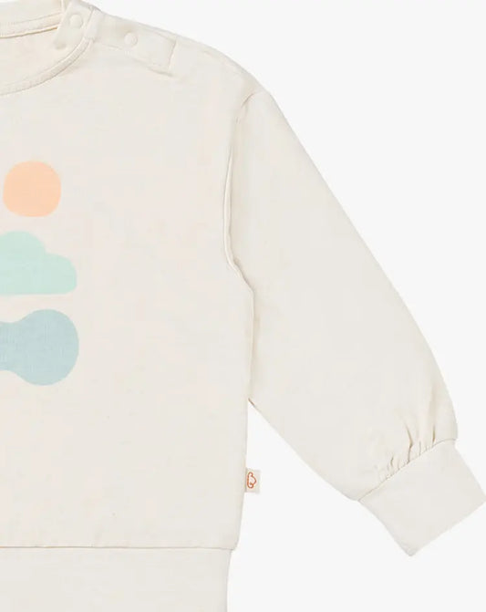 French Terry Drop Shoulder Long Sleeve Sweatshirt-Jet Stream - Hello Kids Baby Store