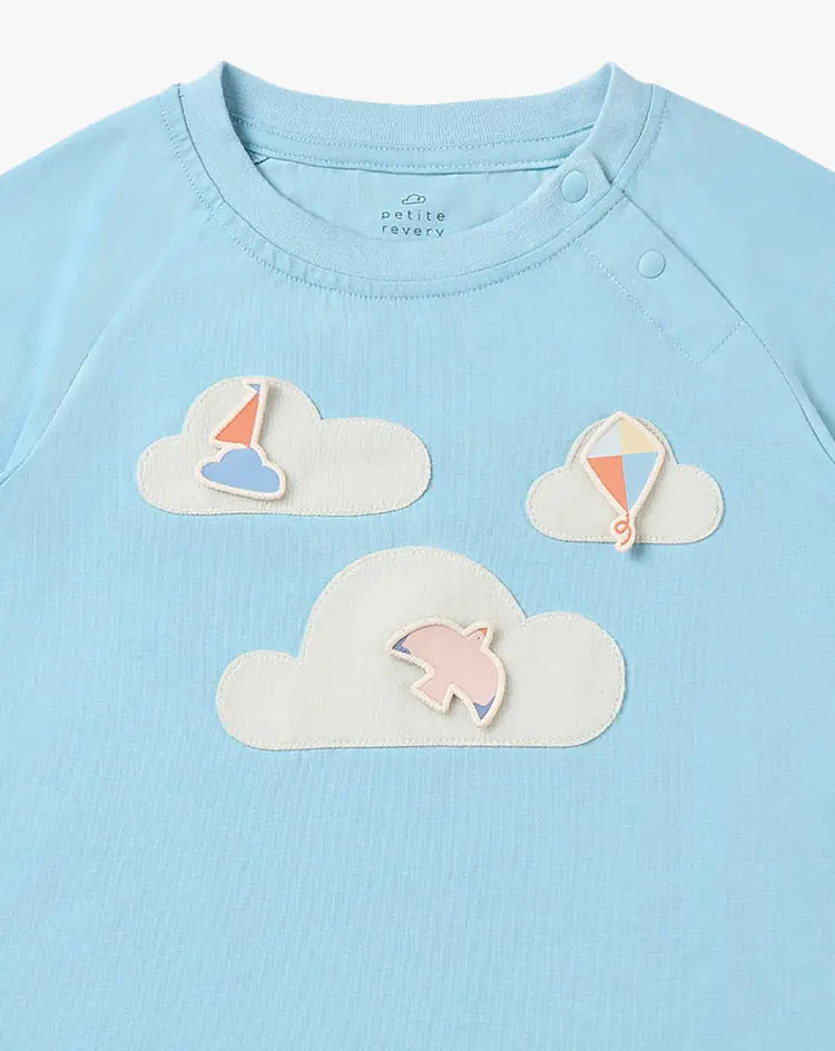 Quick Dry Cotton Short Sleeve Tee-Forget Me-Not - Hello Kids Baby Store