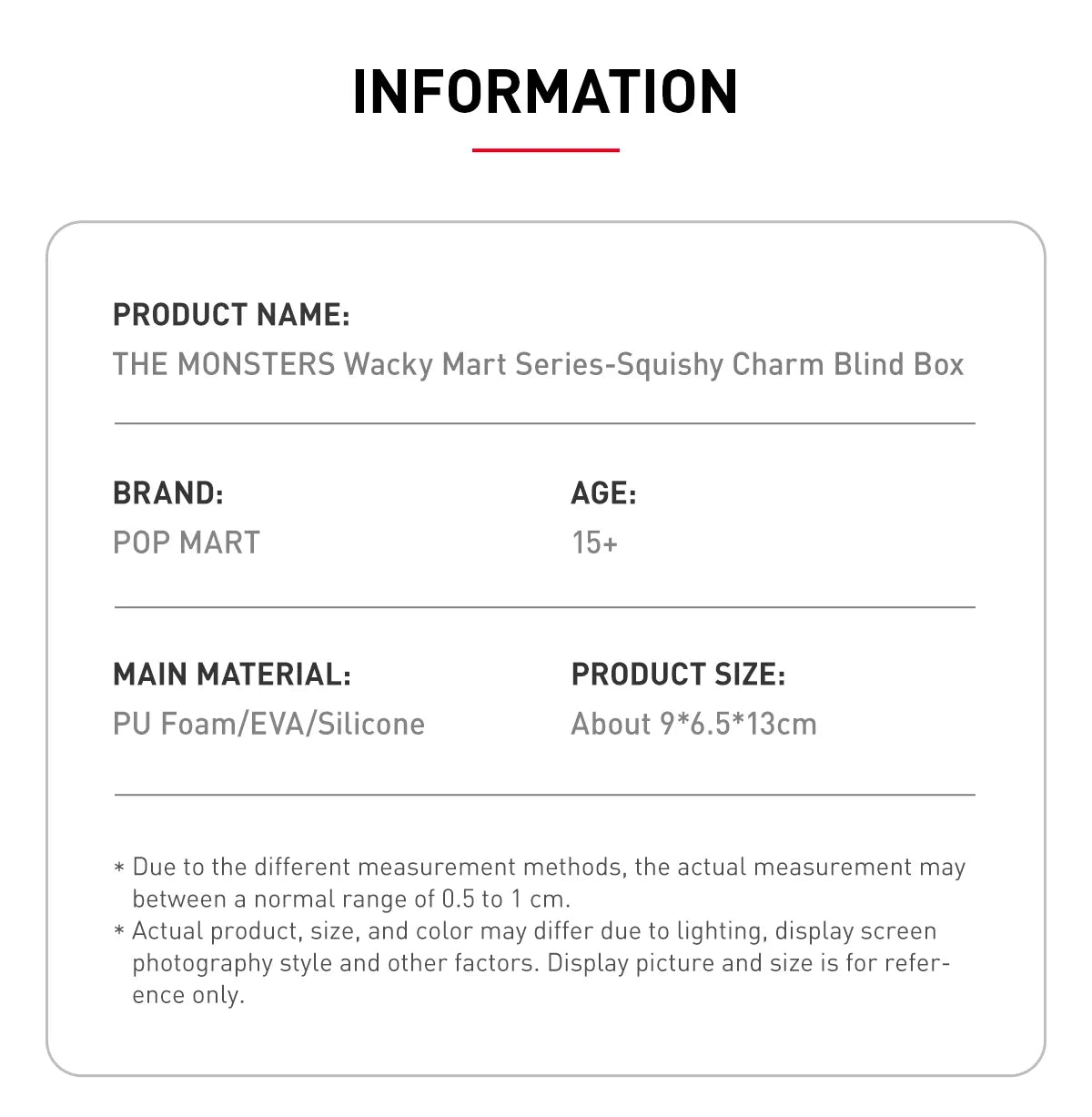 THE MONSTERS Wacky Mart Series-Pinch Pendant Blind Box - Hello Kids Baby Store