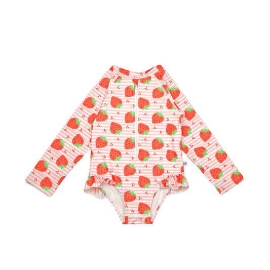 Rashguard Ruffled 1 Piece Swimsuit - Hello Kids Baby Store
