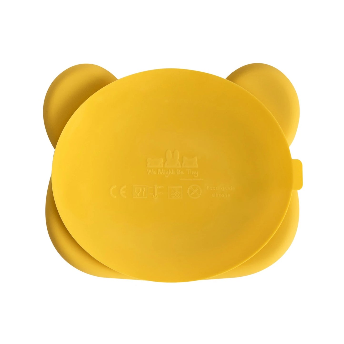 bear stickie® plate - yellow