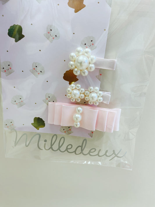GIFT SET – PEARL GROSGRAIN COLLECTION – 3 DIFFERENT BOWS