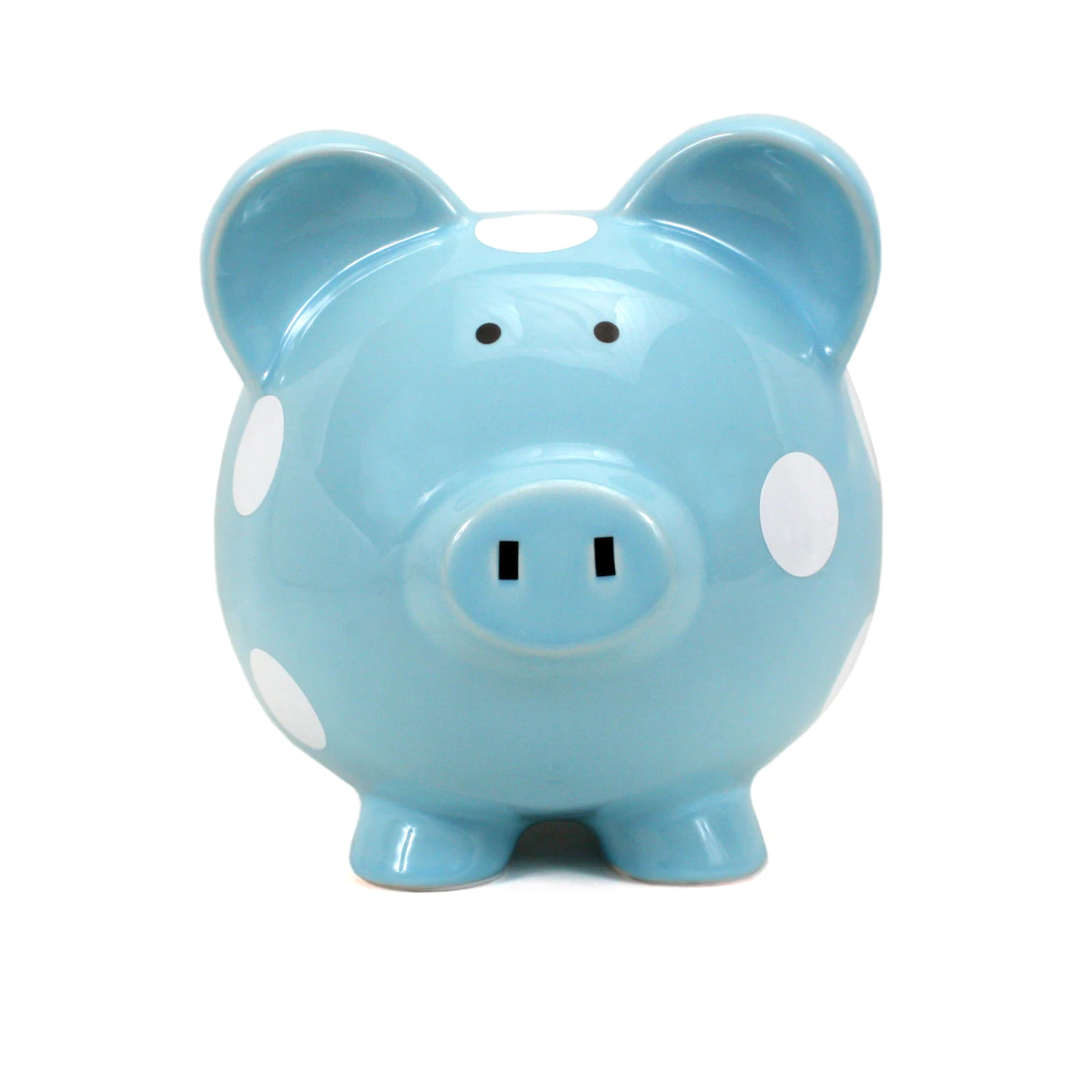 Polka Dot Piggy Bank Blue