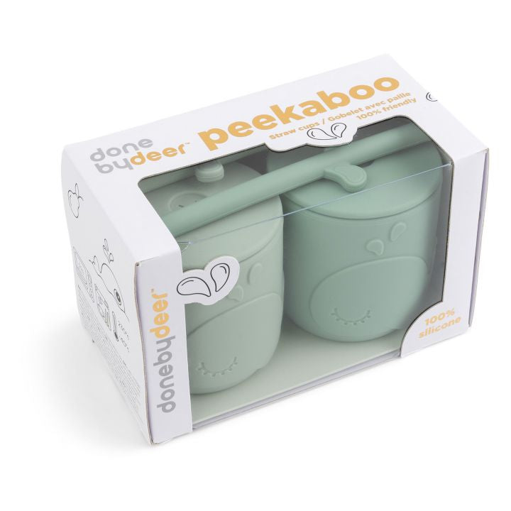 PEEKABOO STRAW CUP 2-PACK WALLY GREEN - Hello Kids Baby Store