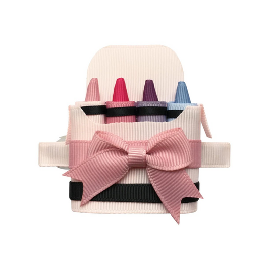 BOX OF CRAYONS – FRENCH CLIP – POWDER PINK - Hello Kids Baby Store