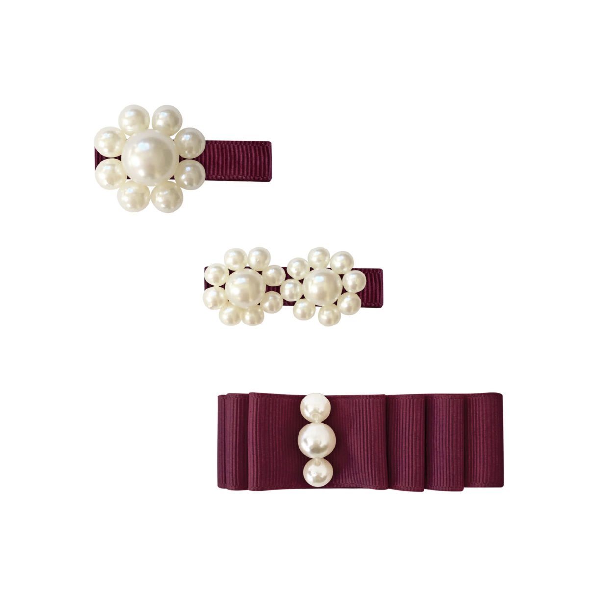 GIFT SET – PEARL GROSGRAIN COLLECTION – 3 DIFFERENT BOWS – PGC15 - Hello Kids Baby Store