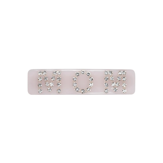 HAIR BARRETTE WITH CRYSTALS – SOFT PINK / MOM - Hello Kids Baby Store