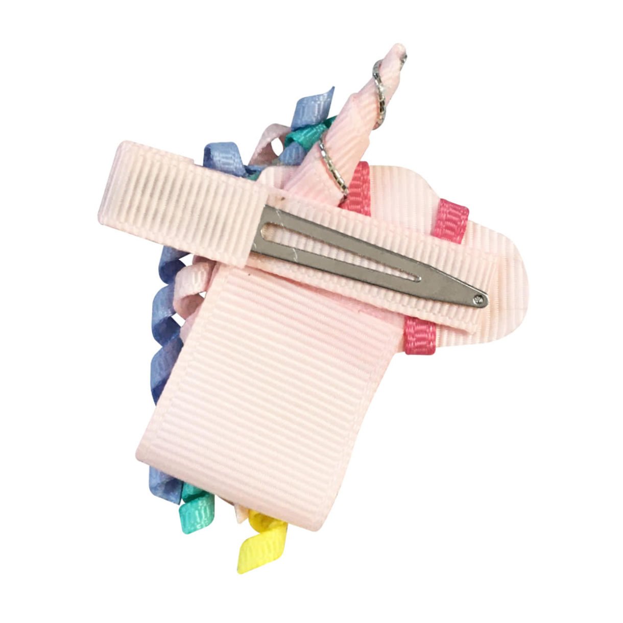 UNICORN HAIR BOW – ALLIGATOR CLIP – POWDER PINK - Hello Kids Baby Store