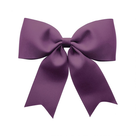 X-LARGE BOWTIE BOW W/ TAILS – ALLIGATOR CLIP – AMETHYST - Hello Kids Baby Store