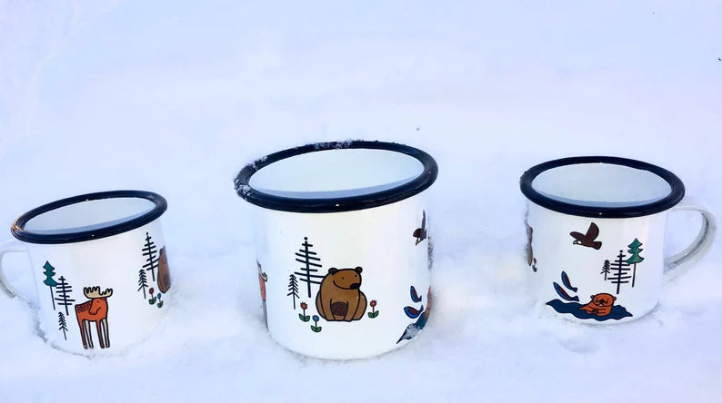 12oz Alaska Animals Enamel Mug - Hello Kids Baby Store