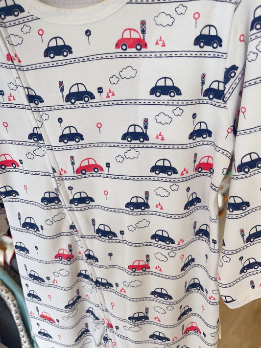 tiny twig organic Long sleeve zipsuit-Drive Time - Hello Kids Baby Store