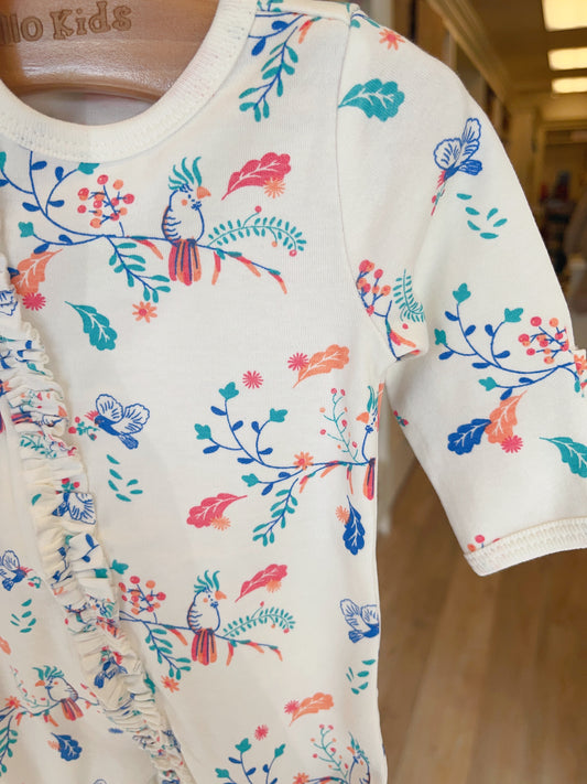 tiny twig organic Long sleeve zipsuit- Garden Floral - Hello Kids Baby Store